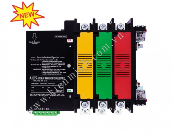 BỘ CHUYỂN ĐỔI NGUỒN TỰ ĐỘNG ATS AIJES W2 250A 3F, 4F